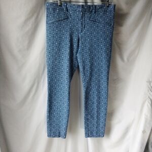 GAP Blue and White Patterned Pants